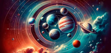 ilustração de planetas do sistema solar para ilustrar artigo de blog sobre os planetas retrógrados em 2024