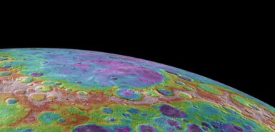 Imagem da Nasa da região Norte do planeta Mercúrio, para ilustrar notícias sobre os efeitos de mercúrio retrógrado em áries