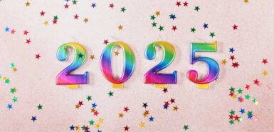 Fundo cintilante de Feliz Ano Novo 2025