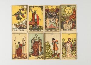 Algumas cartas do tarot Waite-Smith