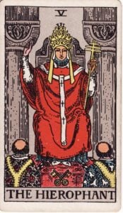 Arcano do Hierofante (Papa) no tarot Rider-Waite-Smith