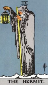 Arcano O Eremita no tarot Rider-Waite-Smith