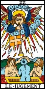 Arcano O Julgamento no tarot de Marselha Camoin-Jodorowsky