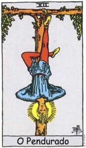 Arcano O Pendurado no tarot Rider-Waite-Smith