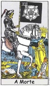 Arcano A Morte no tarot Rider-Waite-Smith