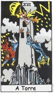 Arcano A Torre no tarot Rider-Waite-Smith