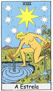 Arcano A Estrela no tarot Rider-Waite-Smith